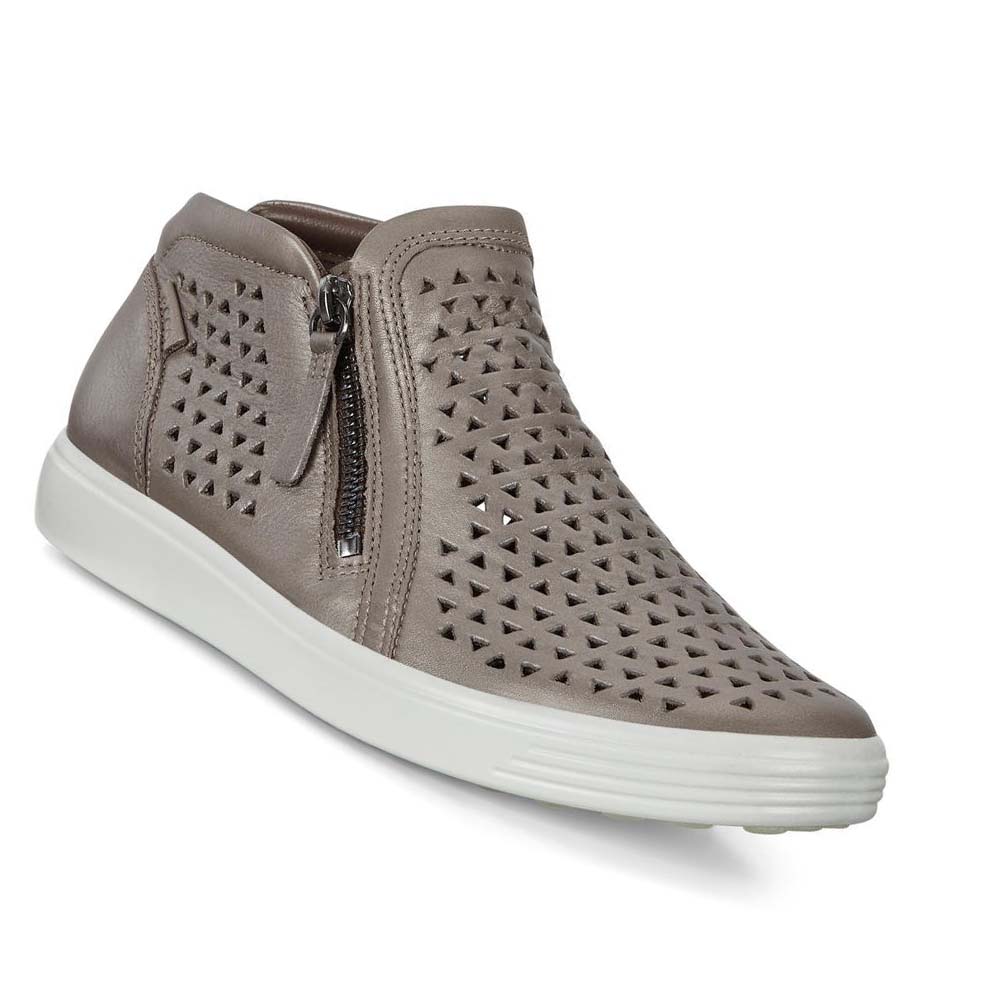 Női Ecco Soft 7 Mid-cut Csizma Szürke | HU 39MQZ